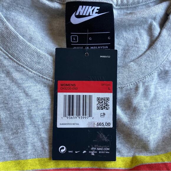 Nike NWT Grey Retro Rainbow Romper Size L - Picture 7 of 10
